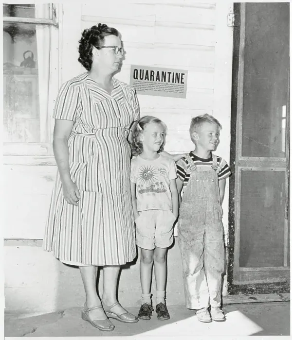 Framed Print : Woman with Children in Quarantined Home Framed Print : Woman with Children in Quarantined Home