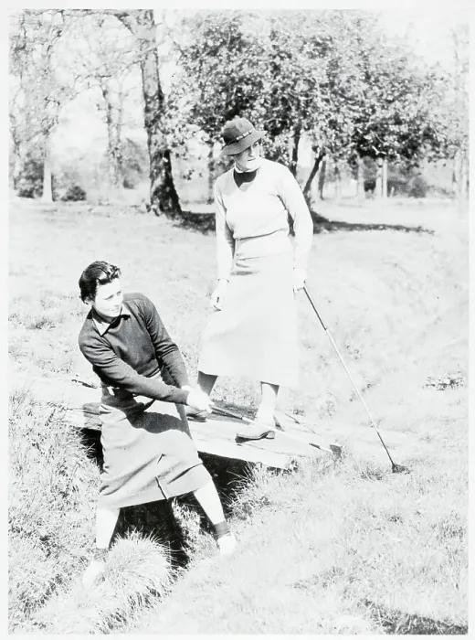 Framed Print : Woman Chipping Golf Ball From Rut Framed Print : Woman Chipping Golf Ball From Rut