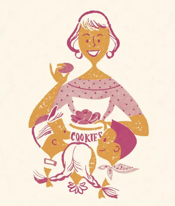 Framed Print : Woman with Cookies for the Children Framed Print : Woman with Cookies for the Children