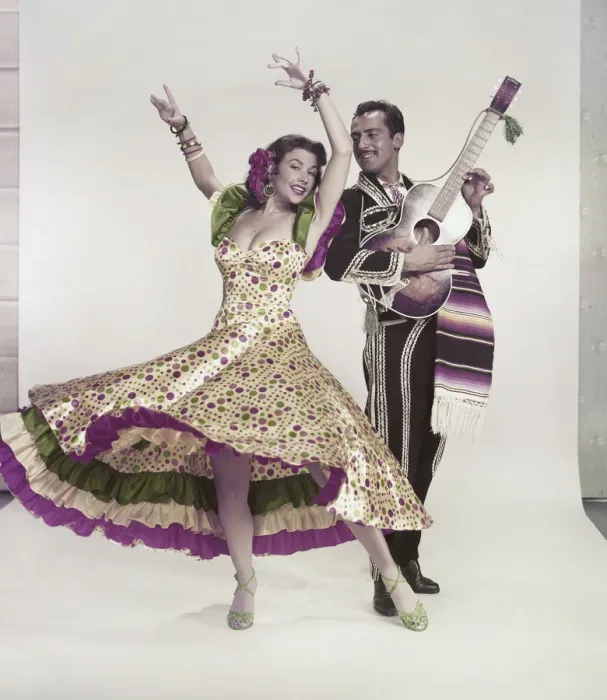 Framed Print : Woman dancing while man playing guitar against white background