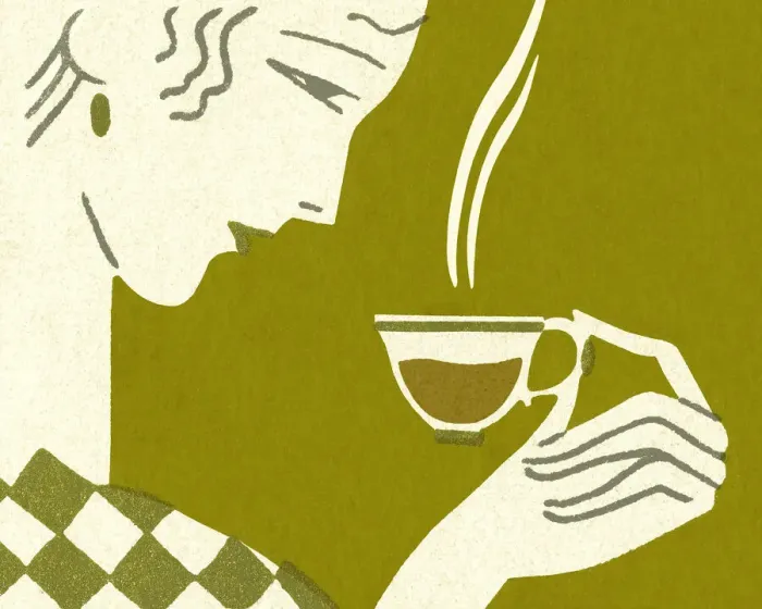 Framed Print : Woman Drinking a Hot Beverage Framed Print : Woman Drinking a Hot Beverage