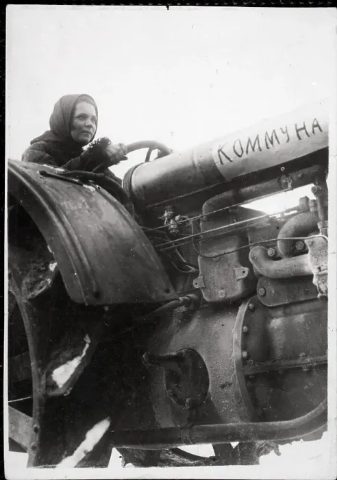 Framed Print : Woman Driving A Tractor Framed Print : Woman Driving A Tractor