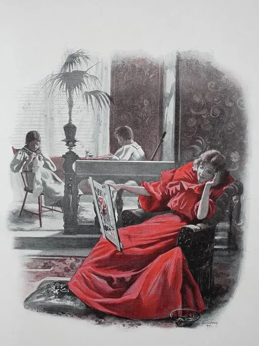 Framed Print : Woman, Embroidery for Christmas, 1881, Germany, Historic, digital reproduction of an original 19th century design Framed Print : Woman, Embroidery for Christmas, 1881, Germany, Historic, digital reproduction of an original 19th century design