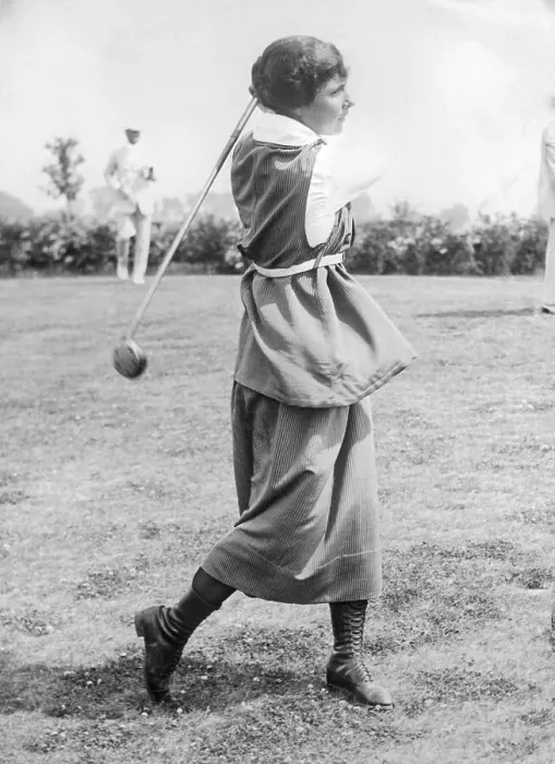Framed Print : Woman at End Of Golf Swing Framed Print : Woman at End Of Golf Swing