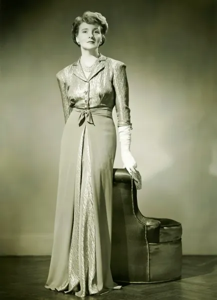 Retrofile B&W Print of Woman in Evening Dress. Art Prints, Posters &  Puzzles from Fine Art Storehouse