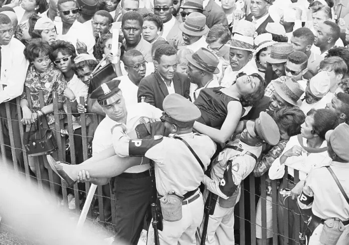 Framed Print : Woman Fainting at March on Washington Framed Print : Woman Fainting at March on Washington