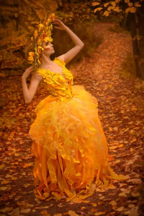 Framed Print : Woman in fall fashion modeling in a Fall scene