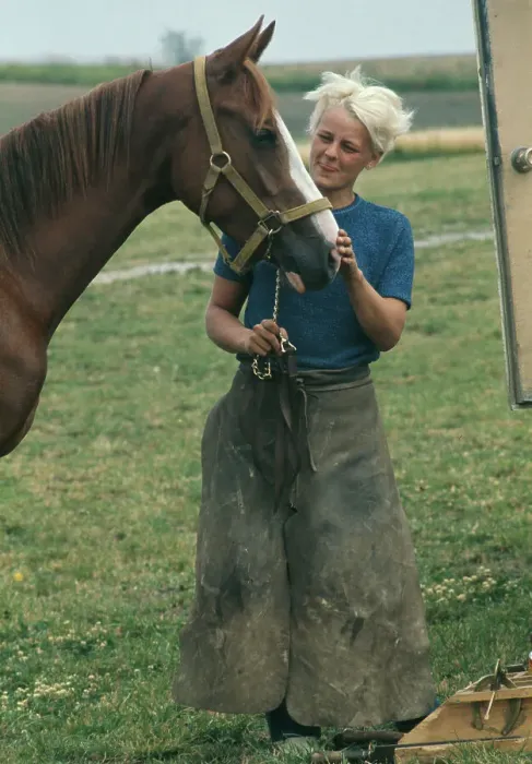 Framed Print : Woman Farrier Sandy Klopp Framed Print : Woman Farrier Sandy Klopp