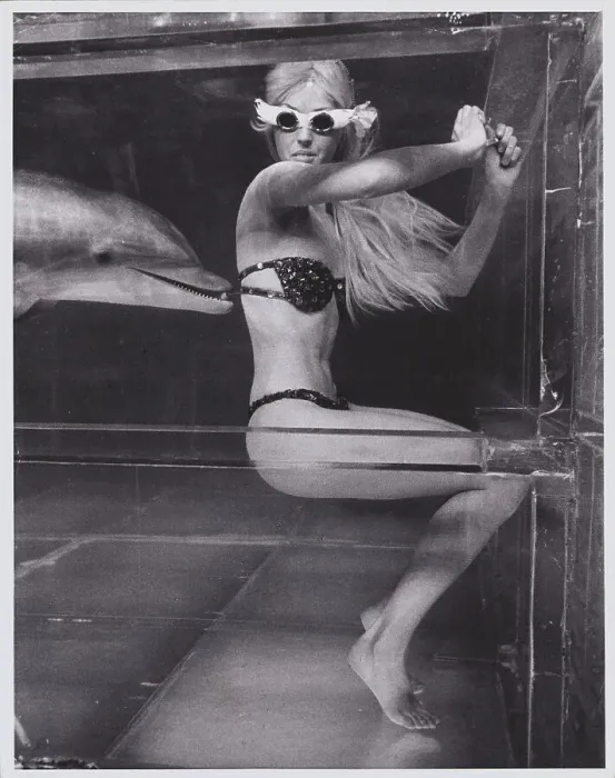 Framed Print : Woman in Fish Tank Framed Print : Woman in Fish Tank