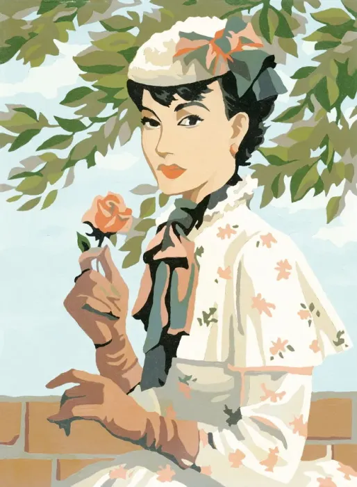 Framed Print : Woman with flowers Framed Print : Woman with flowers