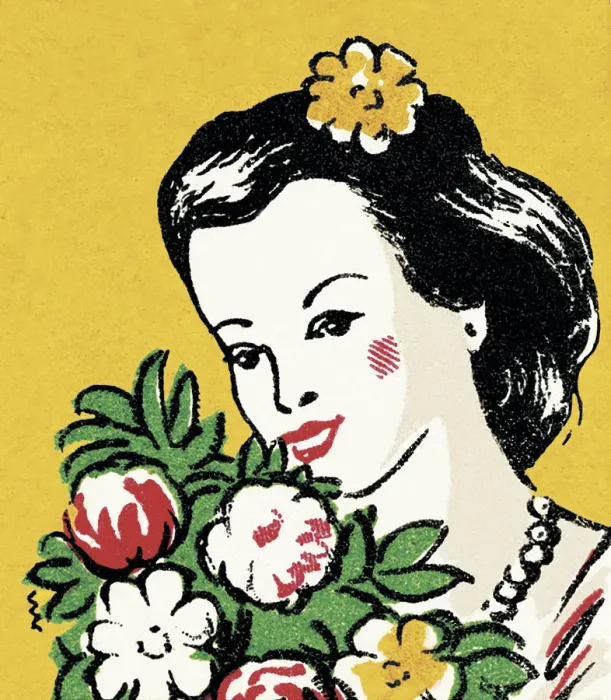 Framed Print : Woman with Flowers Framed Print : Woman with Flowers