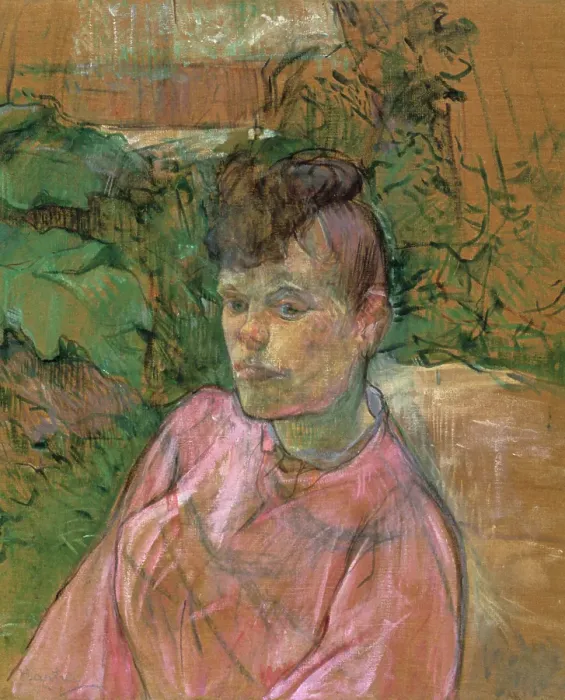 Framed Print : Woman in the Garden of Monsieur Forest, 1889-1891. Artist: Henri de Toulouse-Lautrec Framed Print : Woman in the Garden of Monsieur Forest, 1889-1891. Artist: Henri de Toulouse-Lautrec