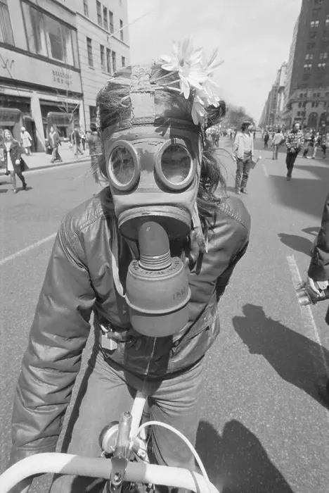 Framed Print : Woman In Gas Mask W / Flowers In Her Hair Framed Print : Woman In Gas Mask W / Flowers In Her Hair