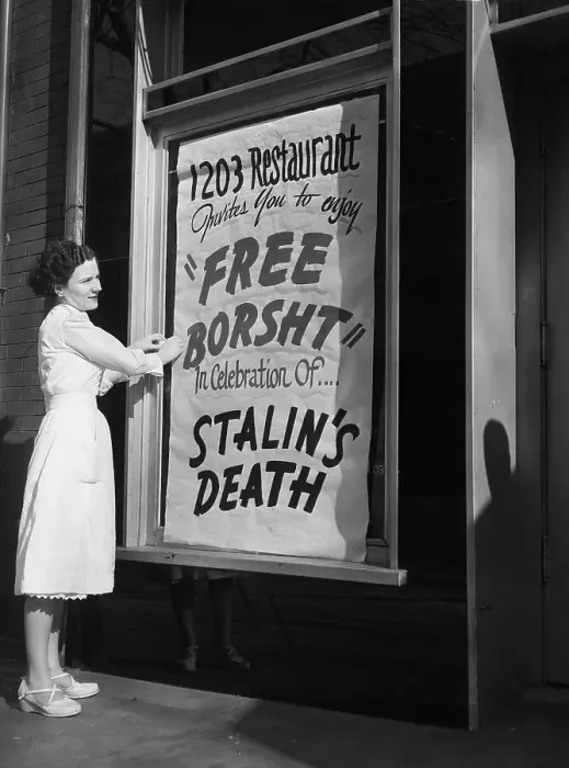 Framed Print : Woman Hangs Sign for Free Borst