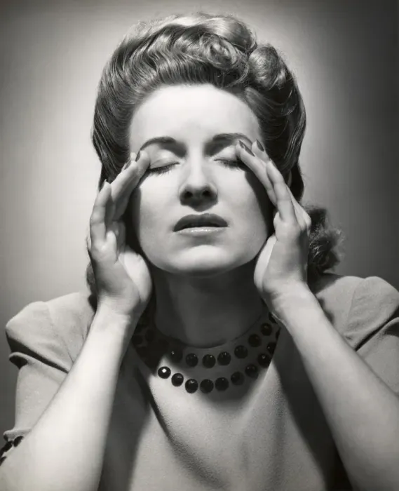 Framed Print : Woman with headache Framed Print : Woman with headache
