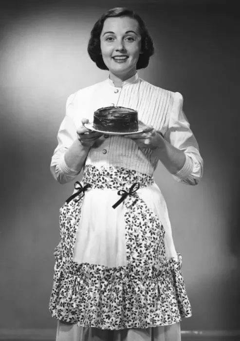 Framed Print : Woman holding cake Framed Print : Woman holding cake