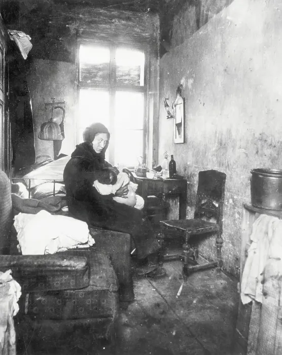 Framed Print : Woman Holding Her Child in Poor Dwellings Framed Print : Woman Holding Her Child in Poor Dwellings