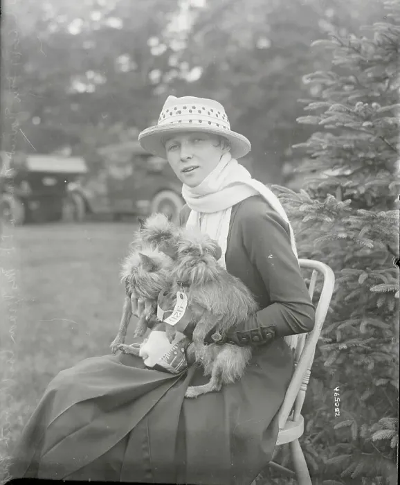 Framed Print : Woman Holding Three Dogs Framed Print : Woman Holding Three Dogs