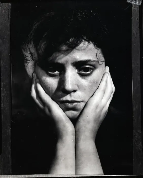 Framed Print : Woman Holding Her Head Framed Print : Woman Holding Her Head