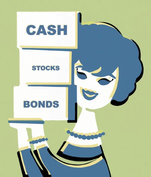 Framed Print : Woman Holding Investments Framed Print : Woman Holding Investments