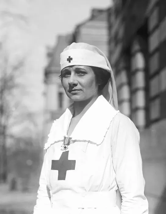 Framed Print : Woman At Hospital; Red Cross Worker Framed Print : Woman At Hospital; Red Cross Worker