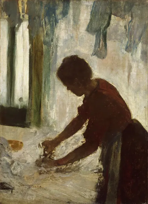 Framed Print : A Woman Ironing Framed Print : A Woman Ironing