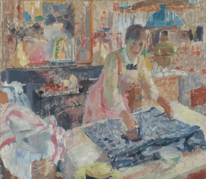 Framed Print : Woman Ironing Framed Print : Woman Ironing