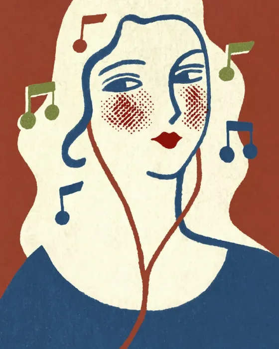 Framed Print : Woman Listening to Music Framed Print : Woman Listening to Music