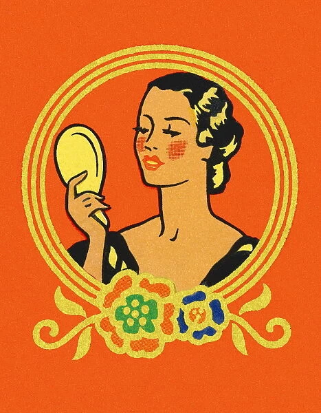 Woman Looking in a Mirror