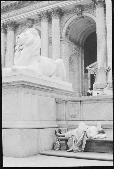 Framed Print : Woman Lying on Library Steps