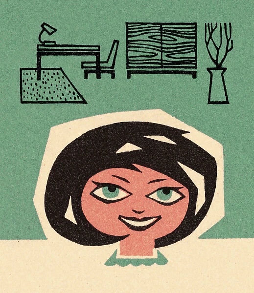 Woman and Mid-Century Furniture