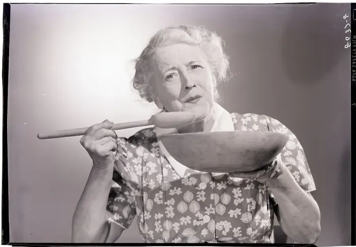 Framed Print : Woman with Mixing Bowl and Spoon Framed Print : Woman with Mixing Bowl and Spoon