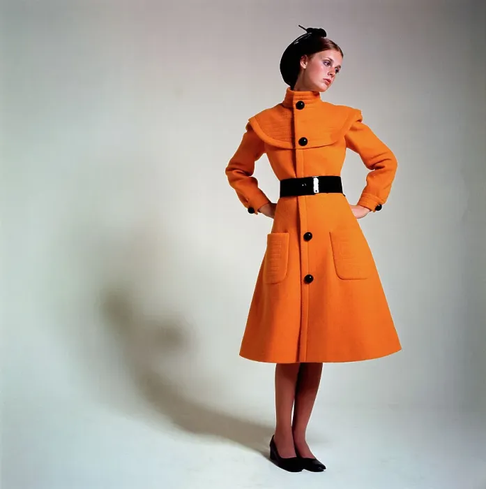 Framed Print : Woman Modeling a Coat