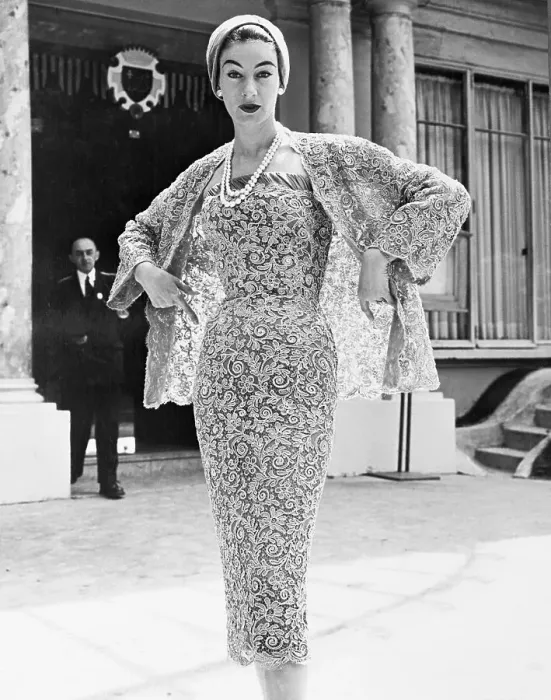 Framed Print : Woman Modeling Ensemble by Jacques Fath Framed Print : Woman Modeling Ensemble by Jacques Fath