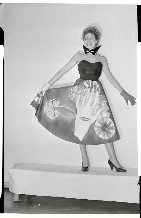 Framed Print : Woman Modeling a Skirt Framed Print : Woman Modeling a Skirt