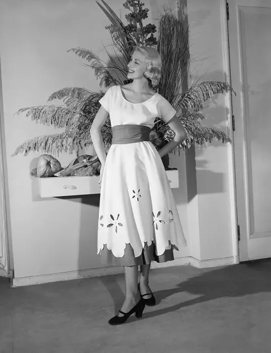 Framed Print : Woman Modeling Skirt Framed Print : Woman Modeling Skirt