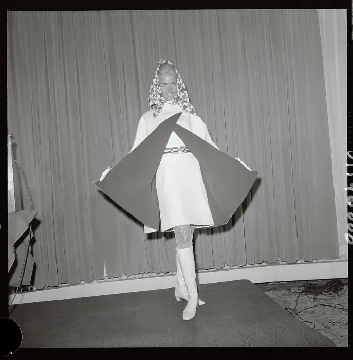 Framed Print : Woman Modeling Stewardess Outfit Framed Print : Woman Modeling Stewardess Outfit