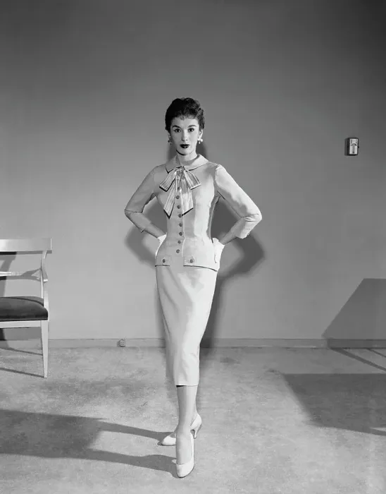 Framed Print : Woman Modeling a Suit Framed Print : Woman Modeling a Suit