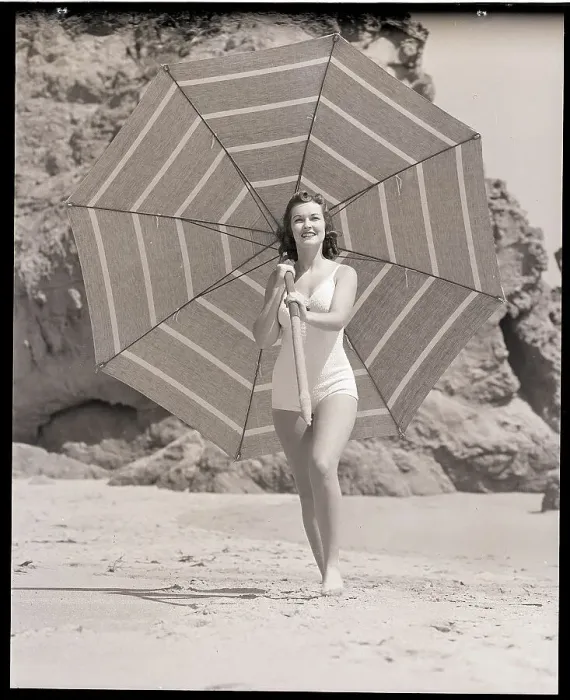 Framed Print : Woman Parades with Large Umbrella Framed Print : Woman Parades with Large Umbrella