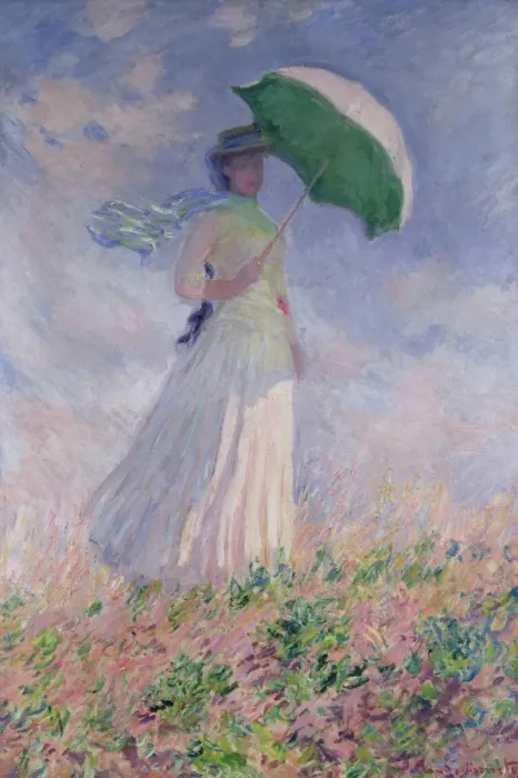 Framed Print : Woman with a Parasol turned to the Right, 1886 (oil on canvas) Framed Print : Woman with a Parasol turned to the Right, 1886 (oil on canvas)