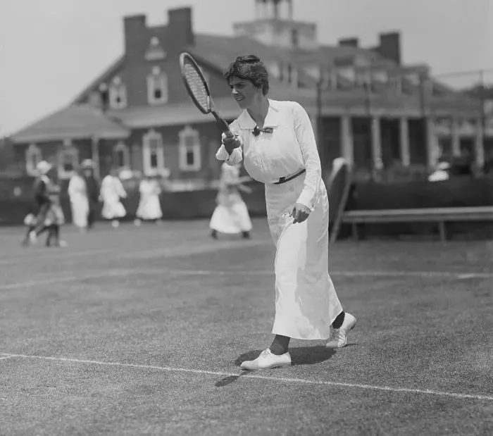 Framed Print : Woman Playing Tennis in 1915 Framed Print : Woman Playing Tennis in 1915