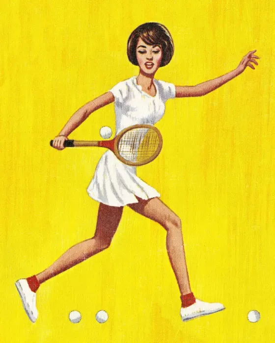 Framed Print : Woman Playing Tennis