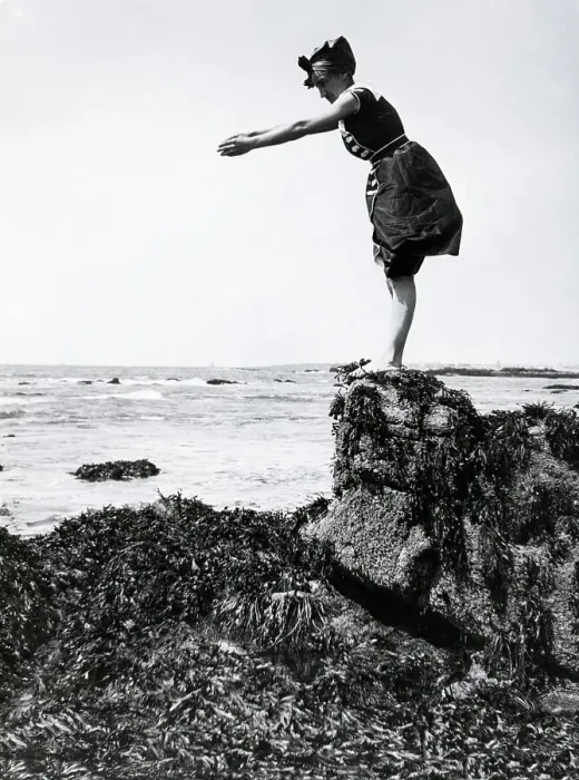 Framed Print : Woman Posed To Dive Framed Print : Woman Posed To Dive