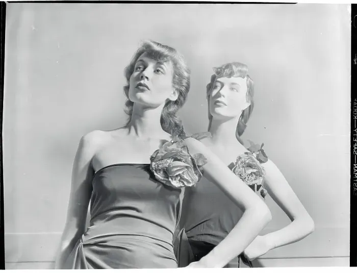 Framed Print : Woman Posing with Mannequin Framed Print : Woman Posing with Mannequin