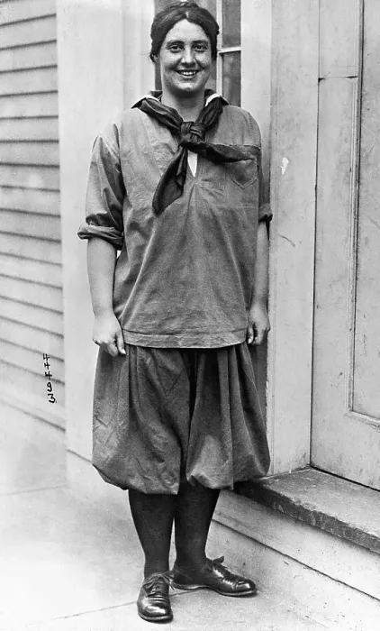 Framed Print : Woman Posing Outside in Her Bloomers Framed Print : Woman Posing Outside in Her Bloomers