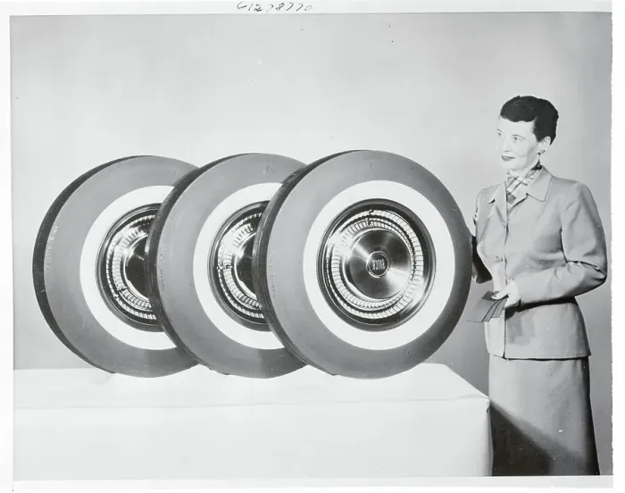 Framed Print : Woman Posing Next to Tires Framed Print : Woman Posing Next to Tires