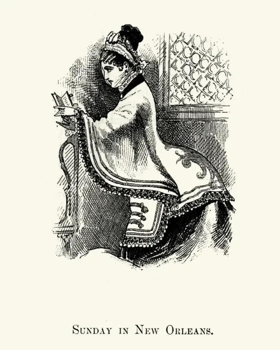 Framed Print : Woman praying in church, New Orleans, 19th Century Framed Print : Woman praying in church, New Orleans, 19th Century