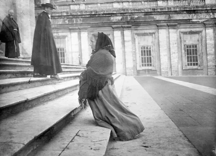 Framed Print : Woman Praying at Vatican for Pope Framed Print : Woman Praying at Vatican for Pope