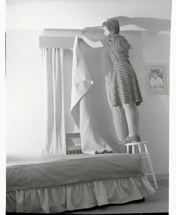 Framed Print : Woman Preparing Air Raid Shelter Framed Print : Woman Preparing Air Raid Shelter