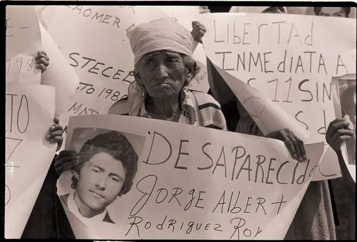 Framed Print : Woman Protests Grandson's Disappearance Framed Print : Woman Protests Grandson's Disappearance